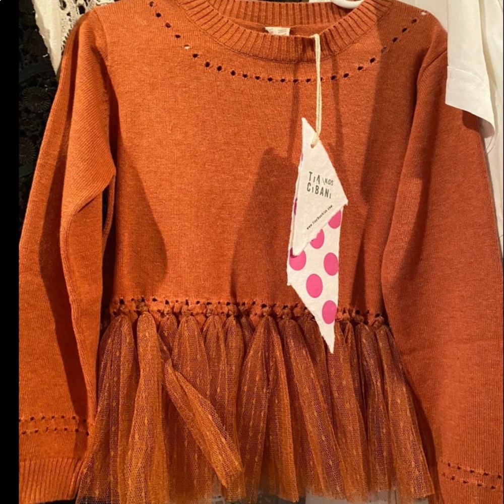 Tia Cibani Tulle Bolero Sweater